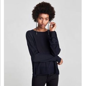 ❤️Zara Draped sleeve Sweater L❤️
